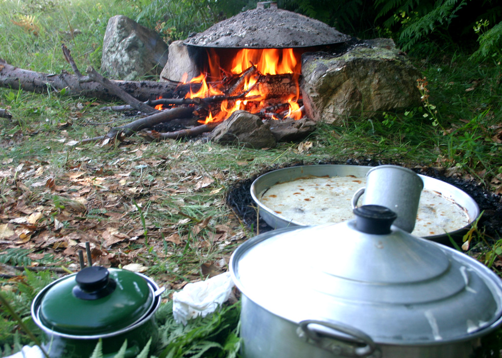 Baking of Flija - Traditional Albanian food
